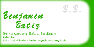 benjamin batiz business card