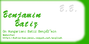 benjamin batiz business card